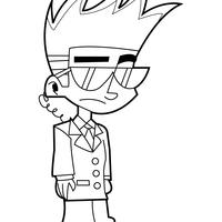 Desenho de Jovem Johnny Test para colorir