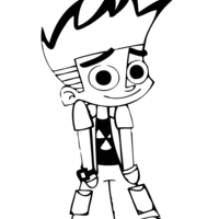 Desenho de Menino Johnny Test para colorir