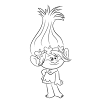 Desenho de Trolls Poppy para colorir