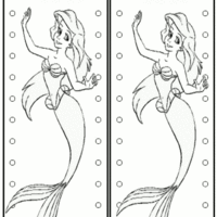 Desenho de Marcador de Livro - Ariel para colorir
