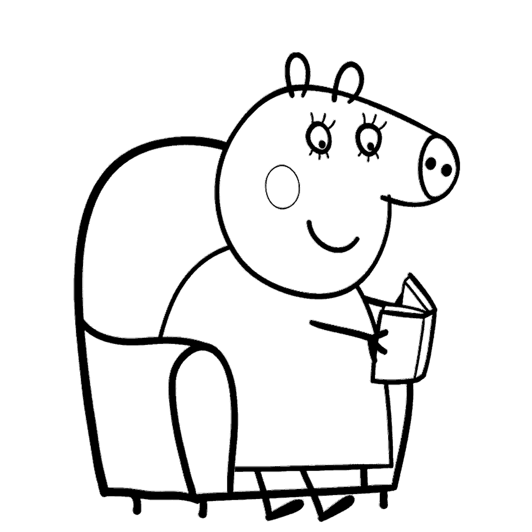 Desenho de Mamãe Pig para colorir  Desenhos para colorir e imprimir gratis