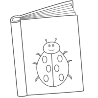 Desenho de Livros sobre animais para colorir