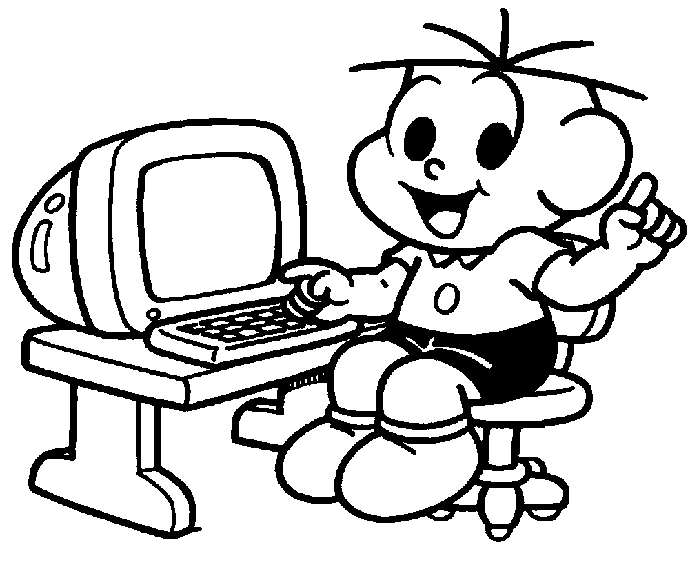 Cebolinha no computador