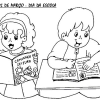 Desenho de Dia da Escola para colorir