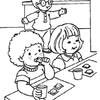 Desenho de Merenda escolar para colorir