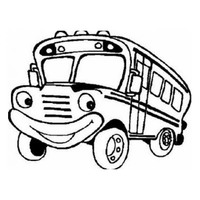 Desenho de Ônibus escolar americano para colorir