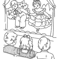 Desenho de Teatro infantil para colorir