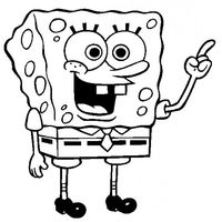 Desenho de Bob Esponja contente para colorir