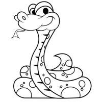 Desenho de Cobra peçonheta para colorir