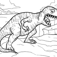 Desenho de Tiranossauro Rex para colorir