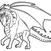Desenho de Lindo dragão para colorir