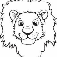 Desenho de Cara de leão para colorir