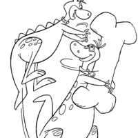 Desenho de Dino dos Flintstones para colorir