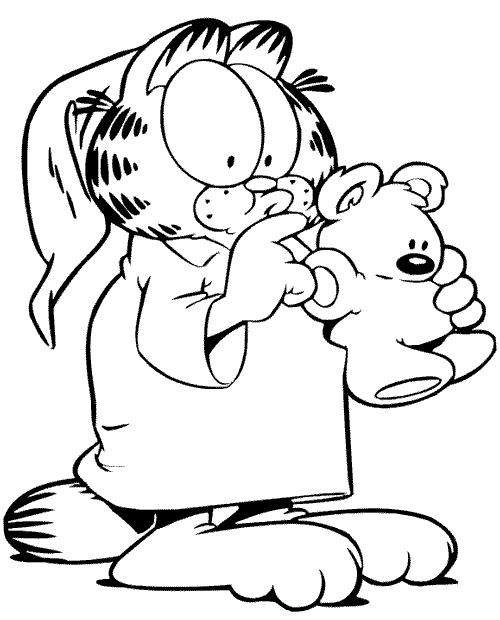 Garfield com pijama