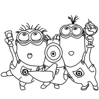 Desenho de Personagens dos Minions  para colorir