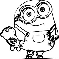 Desenho de Minion Bob para colorir