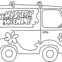 Desenho de Carro do Scooby Doo para colorir