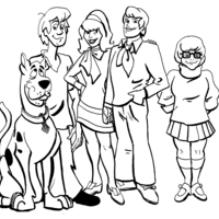 Desenho de Turma do Scooby Doo para colorir