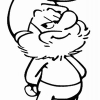Desenho de Papai Smurf para colorir