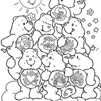 Desenho de Personagens dos Ursinhos Carinhosos para colorir