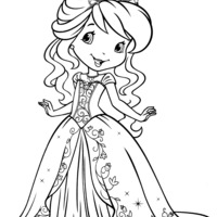Desenho de Princesa Moranguinho  para colorir