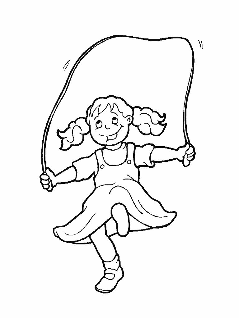 Menina pulando corda