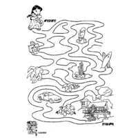 Desenho de Jogo do labirinto Disney - Lilo e Stitch para colorir