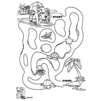 Desenho de Jogo do labirinto - Lilo e Stitch para colorir