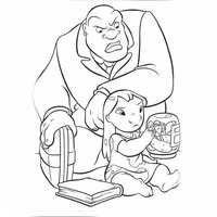 Desenho de Dr Jumba e Lilo para colorir