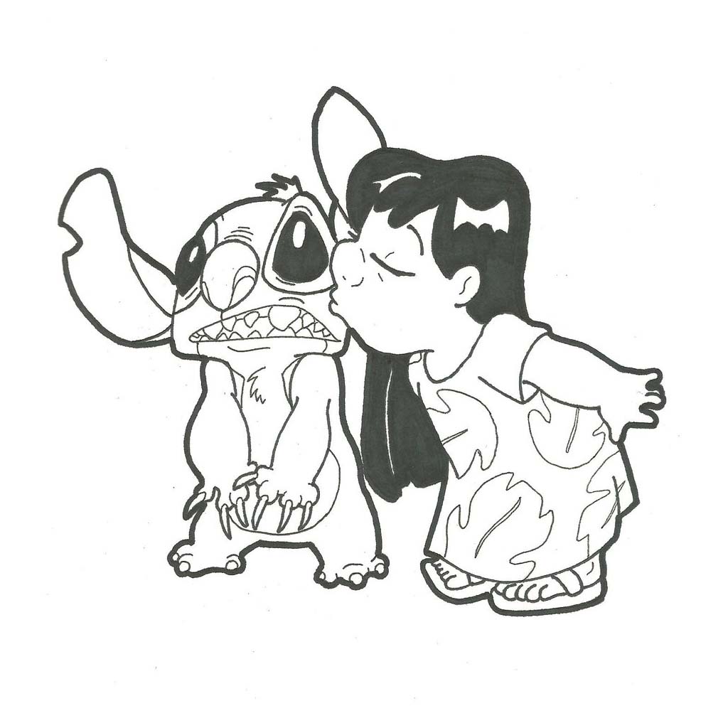 Lilo beijando stitch