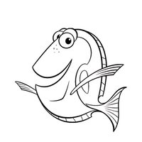 Desenho de Dory para colorir