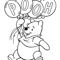 Desenho de Feliz aniversário Pooh para colorir
