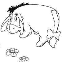 Desenho de Ió, burro do Ursinho Pooh para colorir