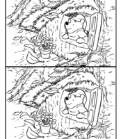 Desenho de Jogo dos 7 erros - Ursinho Pooh para colorir