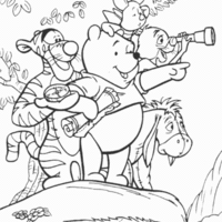 Desenho de Personagens de Winnie the Pooh para colorir