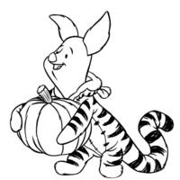 Desenho de Piglet no Halloween para colorir