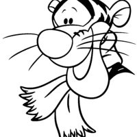 Desenho de Tigrão, amigo do Pooh para colorir