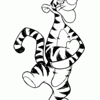 Desenho de Tigrão feliz para colorir