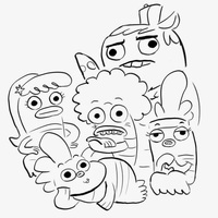 Desenho de Milo e seus amigos para colorir