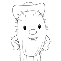 Desenho de Cacto Toby para colorir