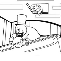 Desenho de Malvado Stromboli tenta capturar Sandra para colorir