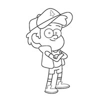 Desenho de Dipper de Gravity Fallas para colorir