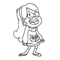 Desenho de Mabel de Gravity Falls para colorir