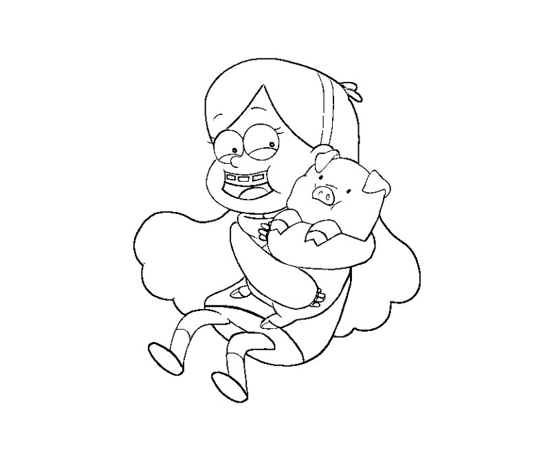 Mabel e ursinho de pelucia