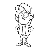 Desenho de Menino Dipper para colorir