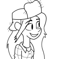 Desenho de Wendy feliz para colorir