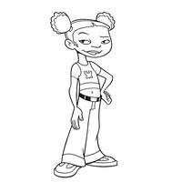 Desenho de Trixie Carter, melhor amiga de Jake Long para colorir