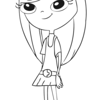 Desenho de Irmã de Phineas e Ferb para colorir