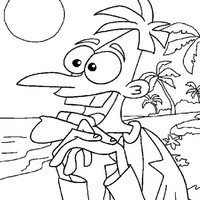 Desenho de Dr Heinz Doofenshmirtz para colorir