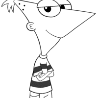 Desenho de Phineas da Disney para colorir